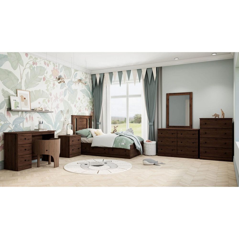 Lemoore Essential Twin Panel Headboard with Side Style in Aspen Oak, , large