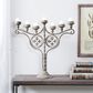Maple and Jade 7-Light Vintage Scrolled Candelabra in Light Brown, , large