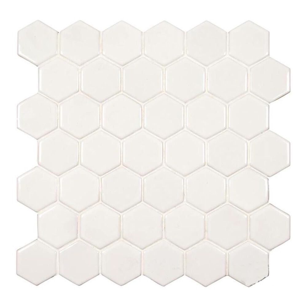 MS International Whisper White 12" x 12" Porcelain Mosaic Sheet, , large