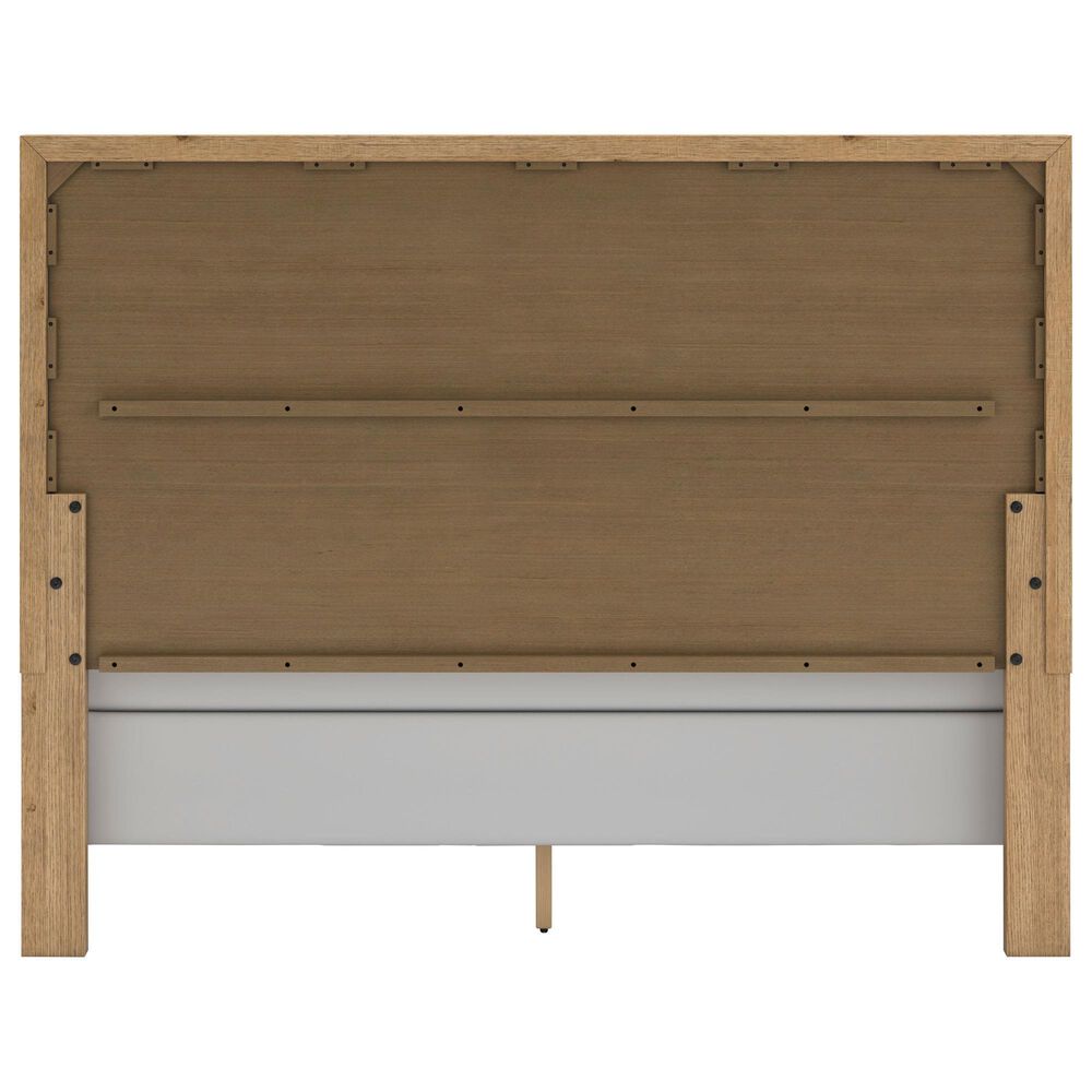 Ashley Galliden King Panel Bed in Light Brown, , large