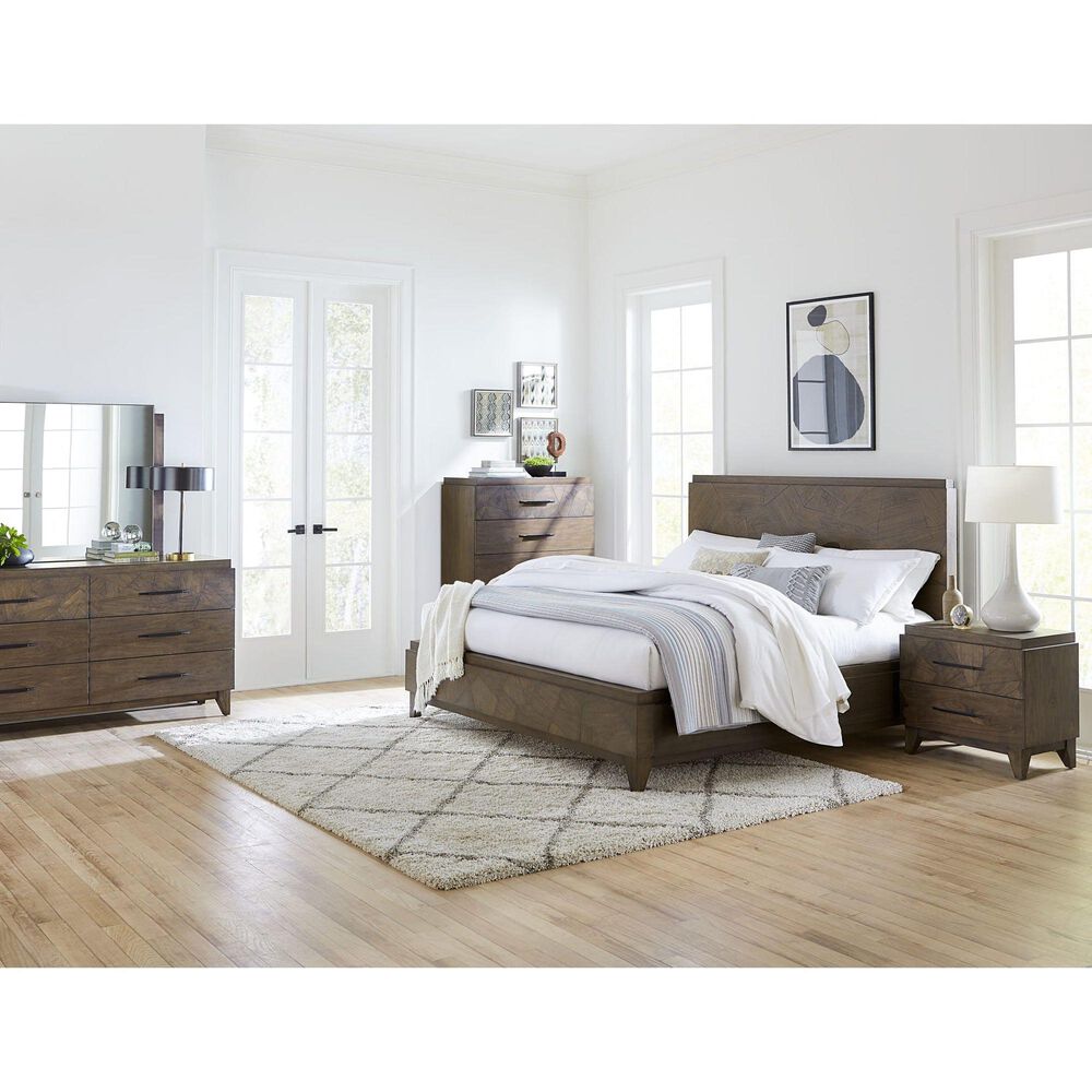 Urban Home Broderick 4-Piece King Bedroom Set in Wild Oats Brown, , large