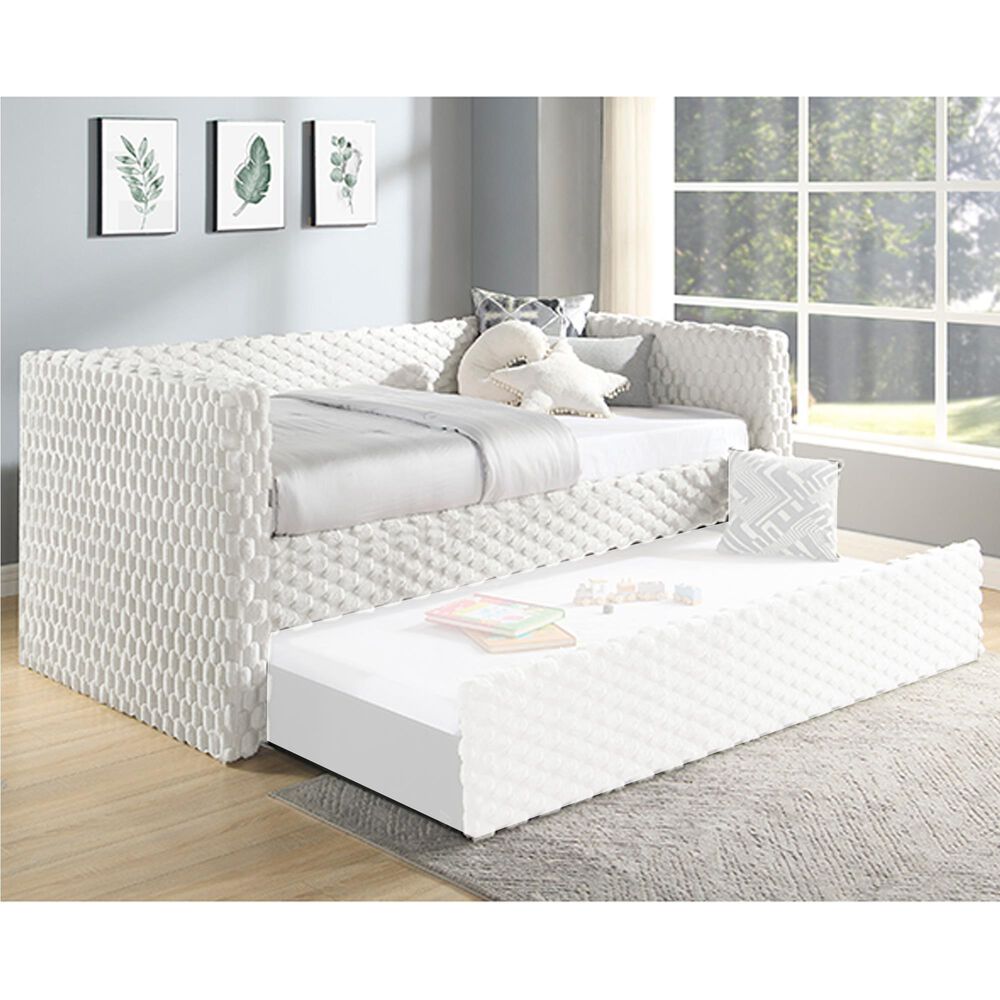 Crown Mark Molly Daybed in White, , large