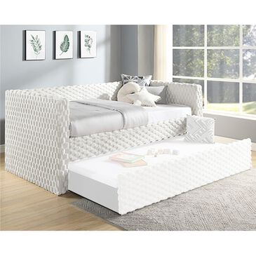 Crown Mark Molly Daybed in White, , large