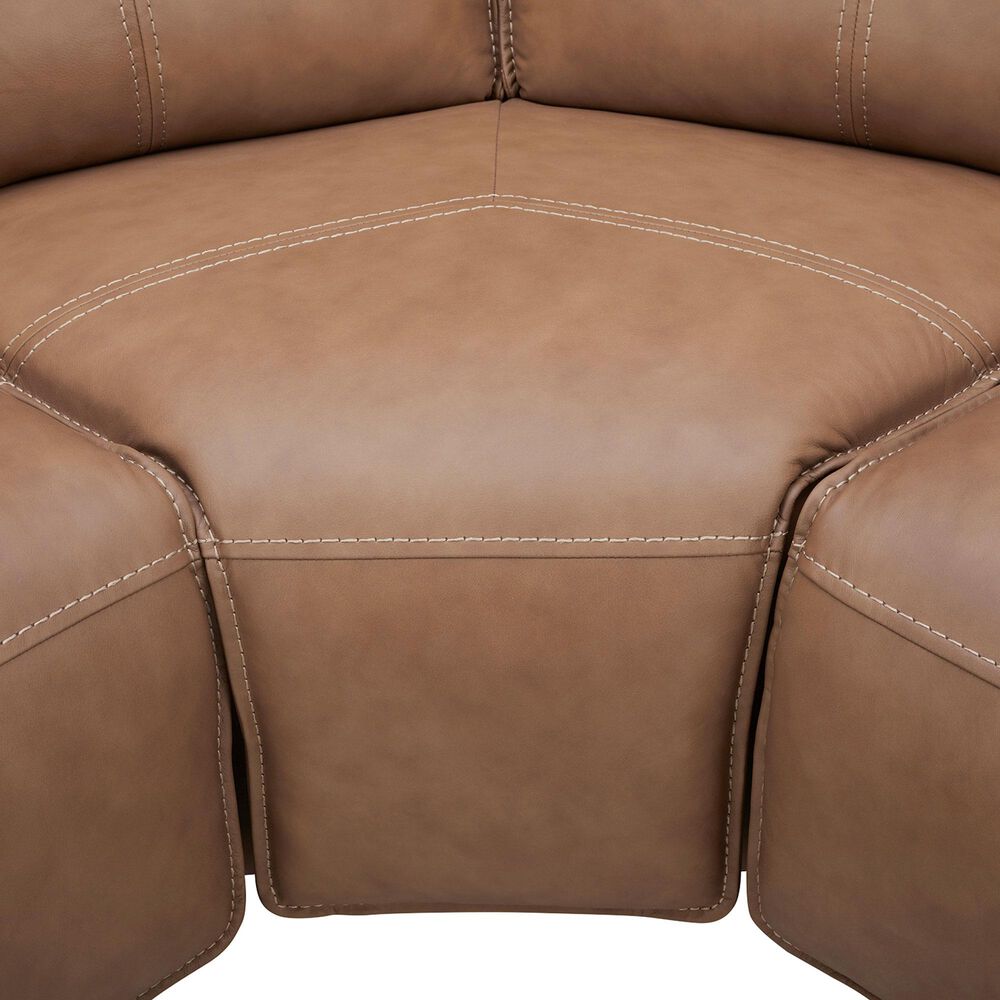 Interlochen 5-Piece Leather Power Reclining Sectional with Power Headrests in Aline Butternut, , large