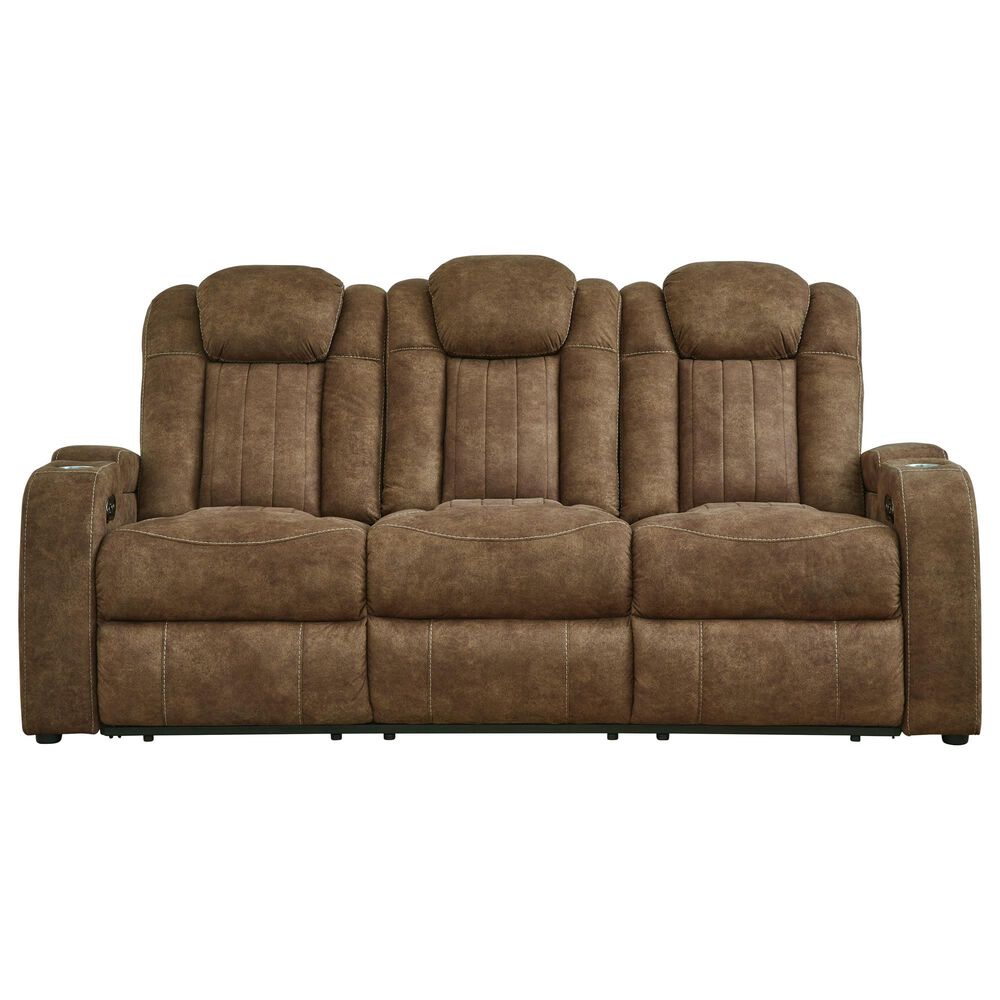 Ashley Wolfridge Power Reclining Sofa in Brindle, , large