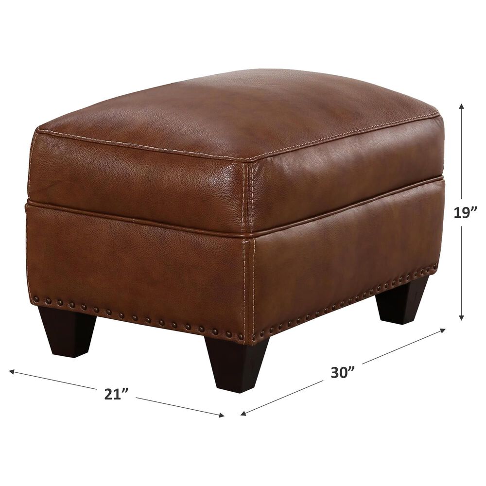 Sienna Designs Leather Ottoman in Tumbleweed, , large