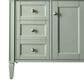 James Martin Vanities Brittany 30" Single Bathroom Vanity in Sage Green with 3 cm White Zeus Quartz Top and Rectangular Sink, , large
