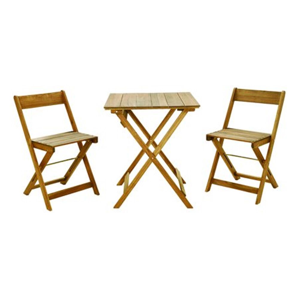Linden Boulevard Tahoe 3-Piece Bistro Set in Teak Wood, , large