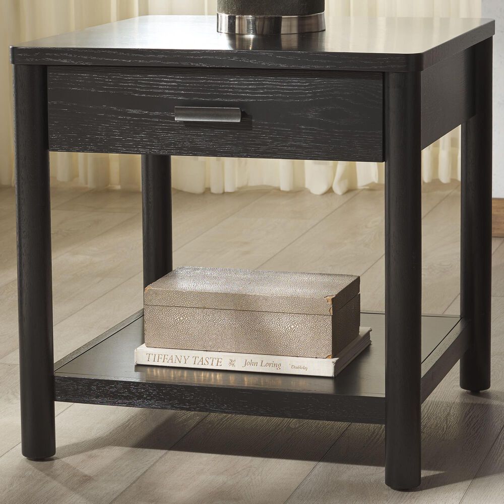 Safavieh Jaylessa 1-Drawer End Table in Black, , large