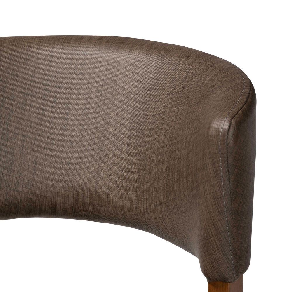 Baxton Studio Montreal Side Chair in Dark Walnut (Set of 2), , large