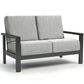 Homecrest Elements Outdoor Loveseat with Canvas Granite Cushion in Carbon, , large