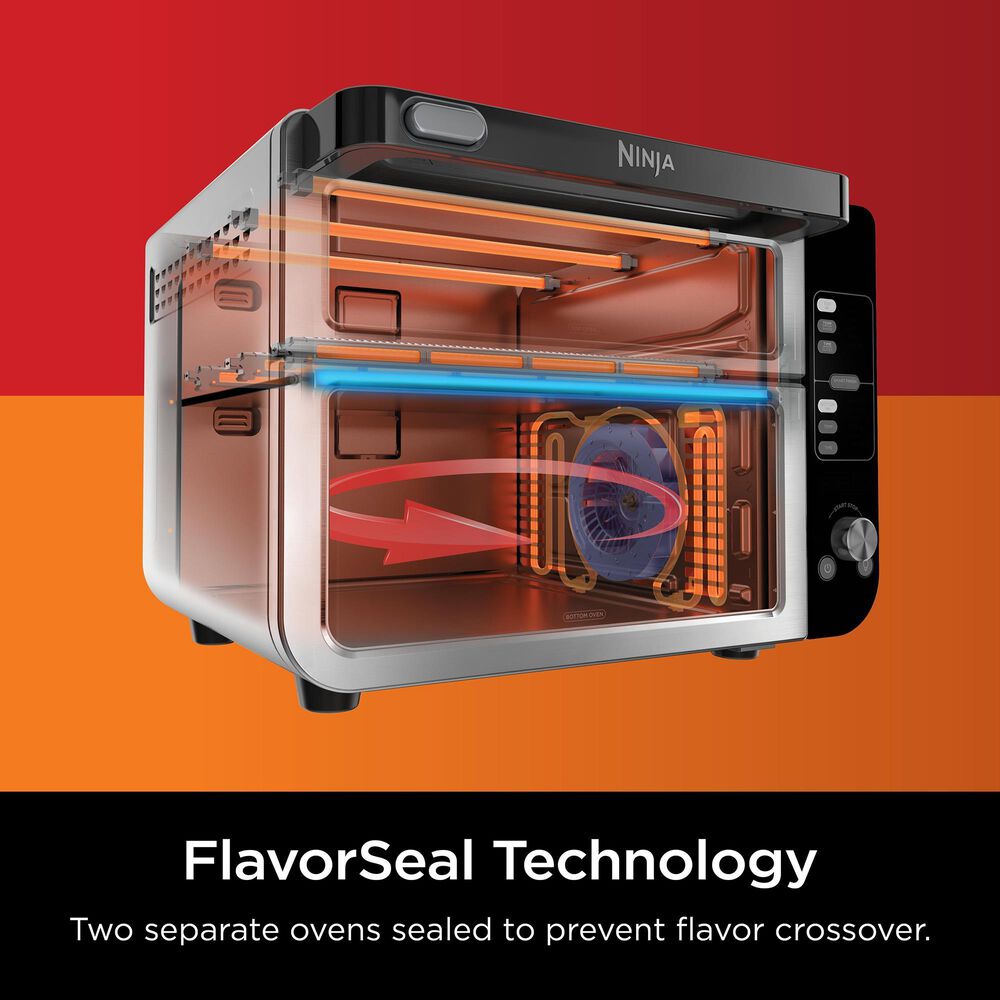 Ninja Foodi 12-In-1 Double Oven with FlexDoor in Black, , large