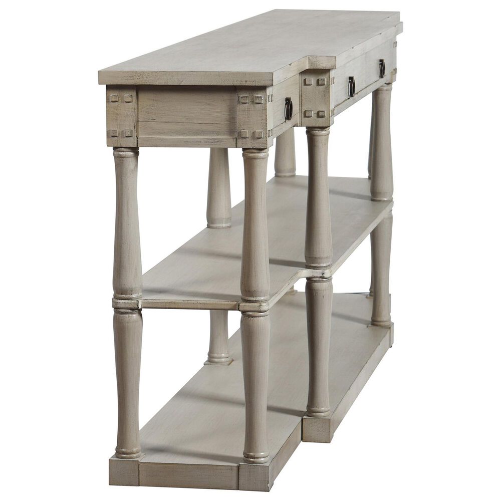 Stylecraft Lamps Inc Wilshire Breakfront Longboard Table in Distressed Light Gray, , large