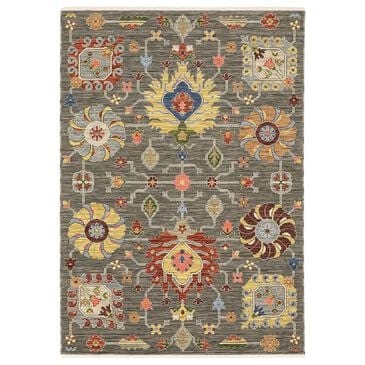 Oriental Weavers Lucca Floral Vibes 9"10" x 12"10" Grey Area Rug, , large