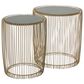 Maple and Jade Accent Table in Gold and Dark Gray (Set of 2), , large