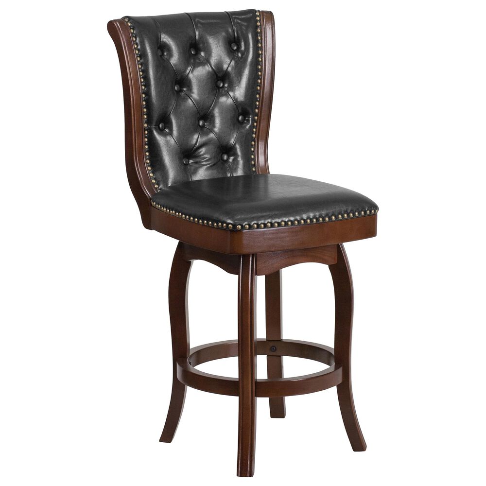 Flash Furniture 26" Swivel Barstool in Black, , large