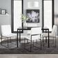 Lumisource Fuji Dining Chair with White Faux Leather Cushion in Black (Set of 2), , large