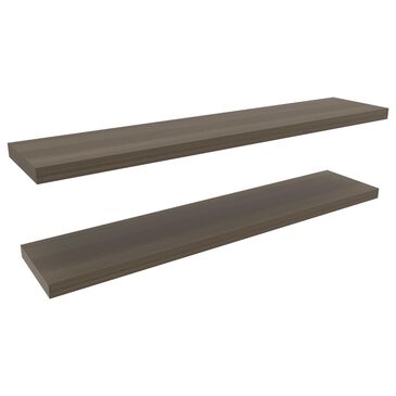 Hearth and Haven Ecco 47" Floating Wall Shelf in Gray (Set of 2), , large