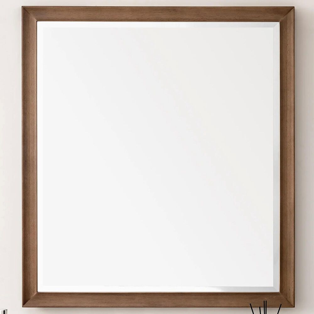 James Martin Vanities Glenbrooke 36" Rectangular Mirror in White Wash Walnut, , large