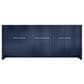 Lexora Home Lafarre 80" Double Bathroom Vanity in Navy Blue with 2 cm White Quartz Top and Rectangular Sinks, , large
