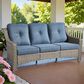 HOMLUX Outdoor Wicker Conversation Sofa in Denim Blue, , large