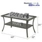Sunwell Garden Outdoor Coffee Table with Shelf in Gray, , large