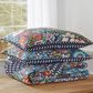 Levtex Night Garden 3-Piece Reversible King Quilt Set in Navy, Red, Pink, Green, Ochre and White, , large
