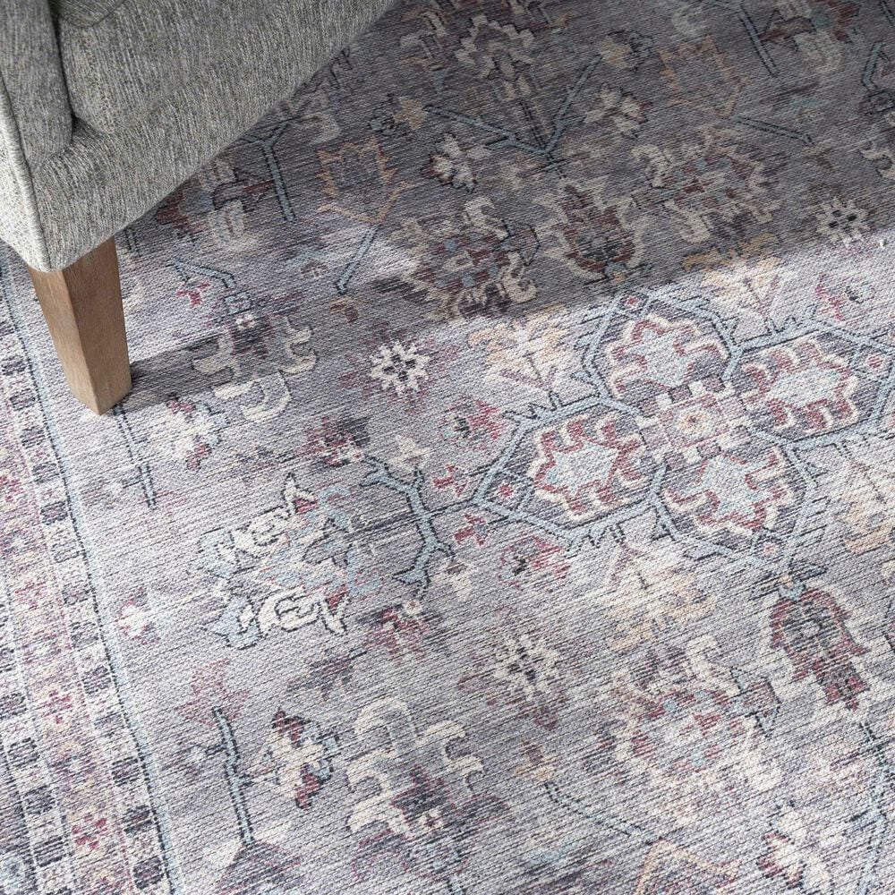 57 Grand by Nicole Curtis Series 1 5&#39;3&quot; x 7&#39;3&quot; Soft Grey and Ivory Area Rug, , large