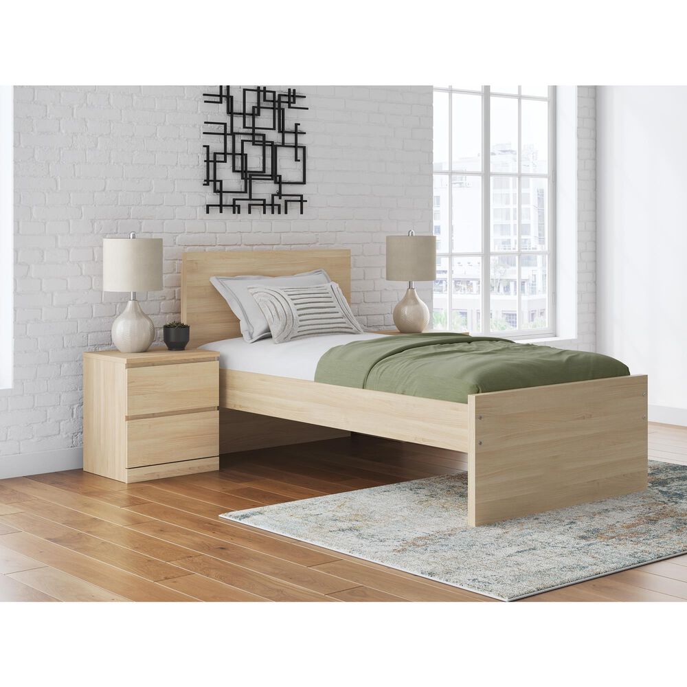 Ashley Onita Twin Panel Platform Bed in Natural, , large