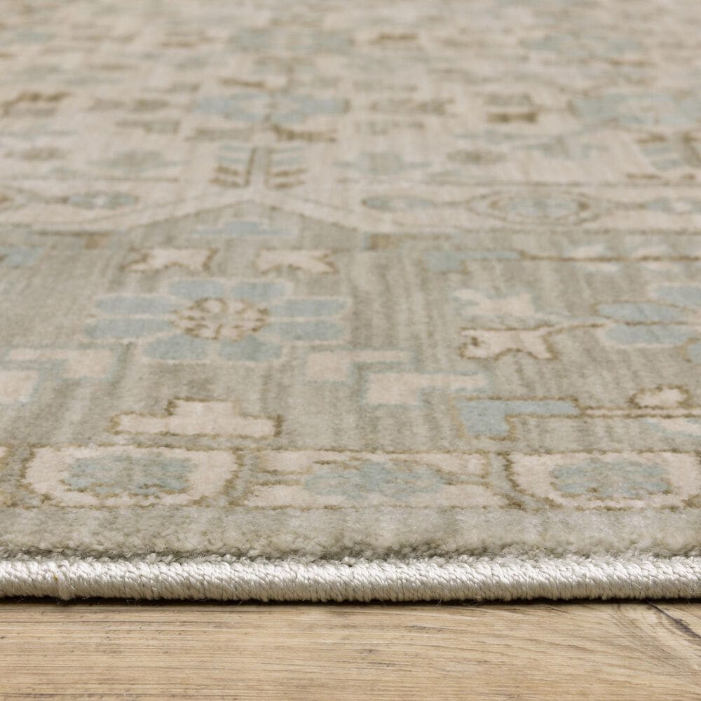 Oriental Weavers Maeve MAE04 Beige and Blue 7&#39;10&quot; x 10&#39;10&quot; Area Rug, , large
