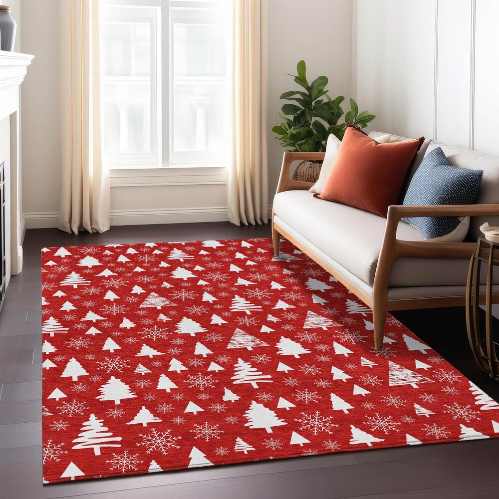 Dalyn Rug Company Wonderland WN23 5&#39; x 7&#39;6&quot; Red Indoor/Outdoor Area Rug, , large