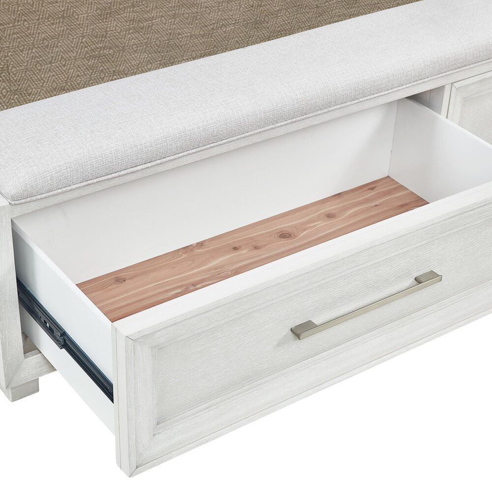 Sasha Lee King Storage Bed in Brushed White, , large