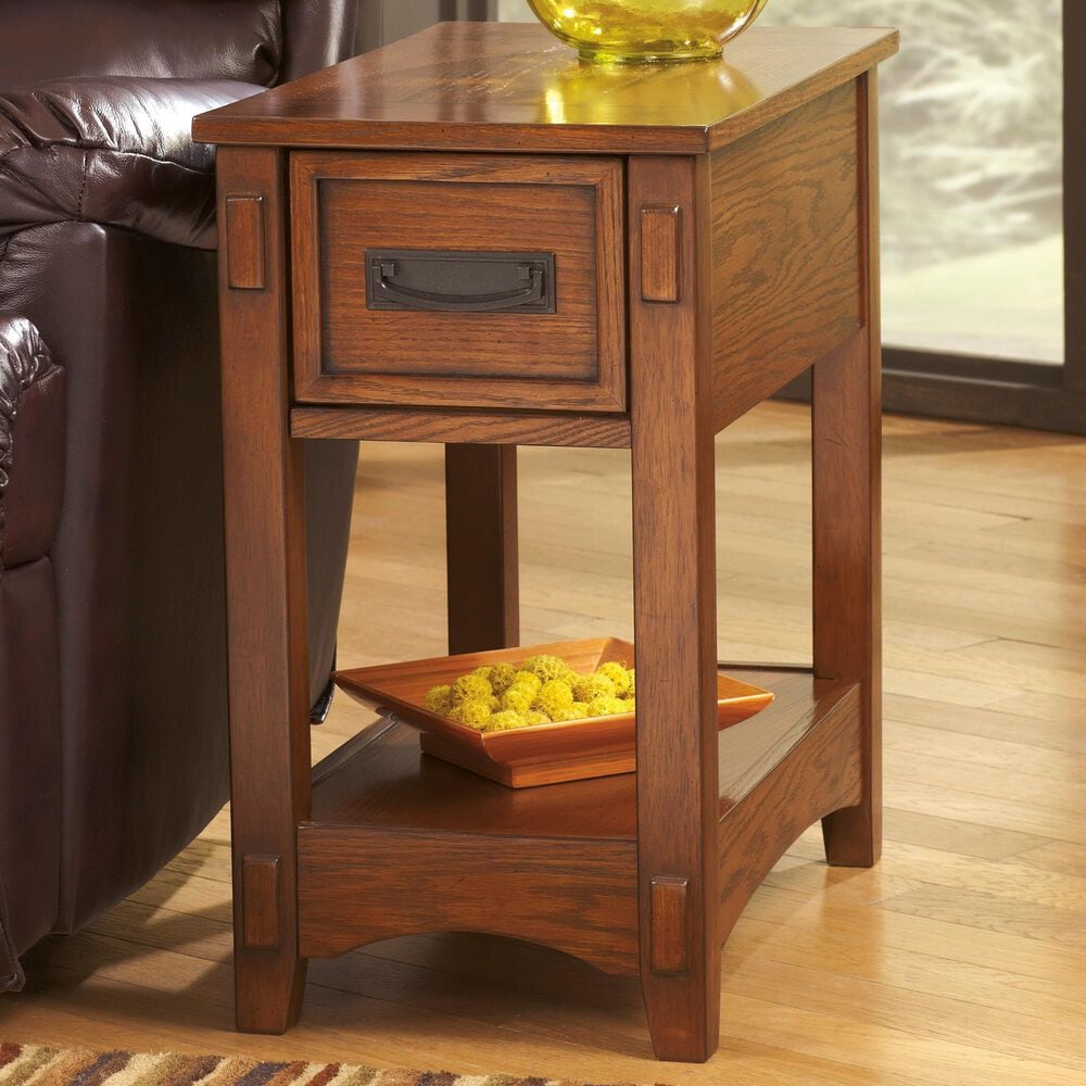 Ashley Breegin Chairside End Table in Brown, , large