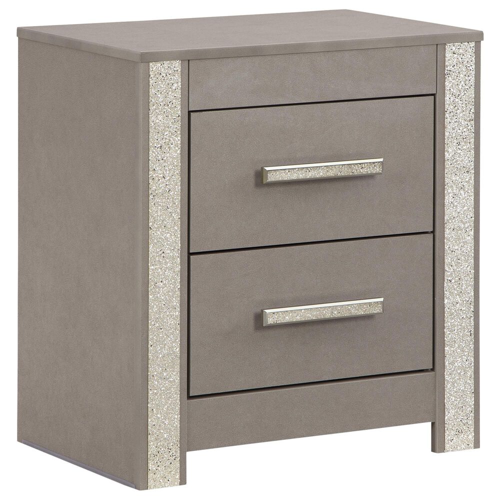 Ashley Surancha 2-Drawer Nightstand in Gray, , large