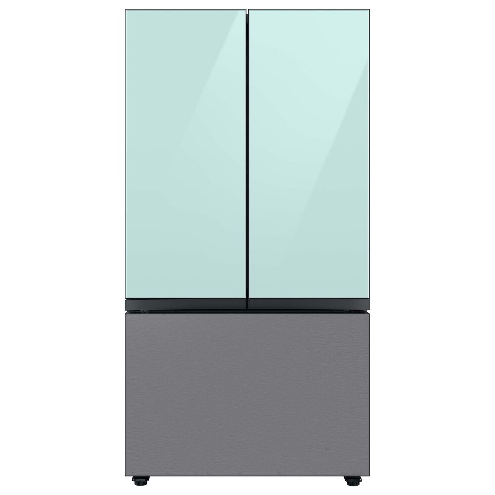 Samsung Bespoke Bespoke 3-Door French Door Refrigerator Top Panel in Morning Blue Glass, , large