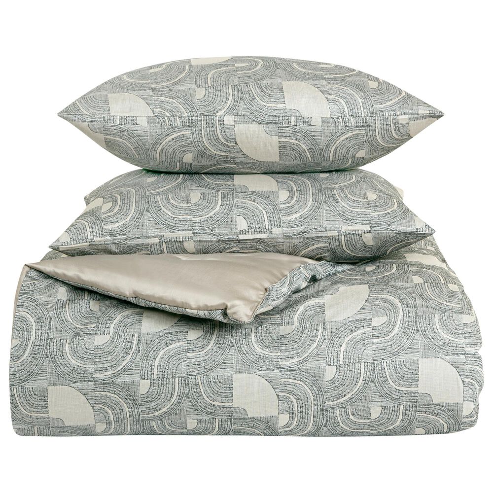 Ann Gish Lugano 3-Piece King Comforter Set in Charcoal and Pumice, , large