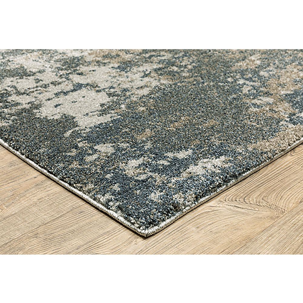 Oriental Weavers Alton Abstract 2&#39;3&quot; x 7&#39;6&quot; Blue and Beige Runner, , large