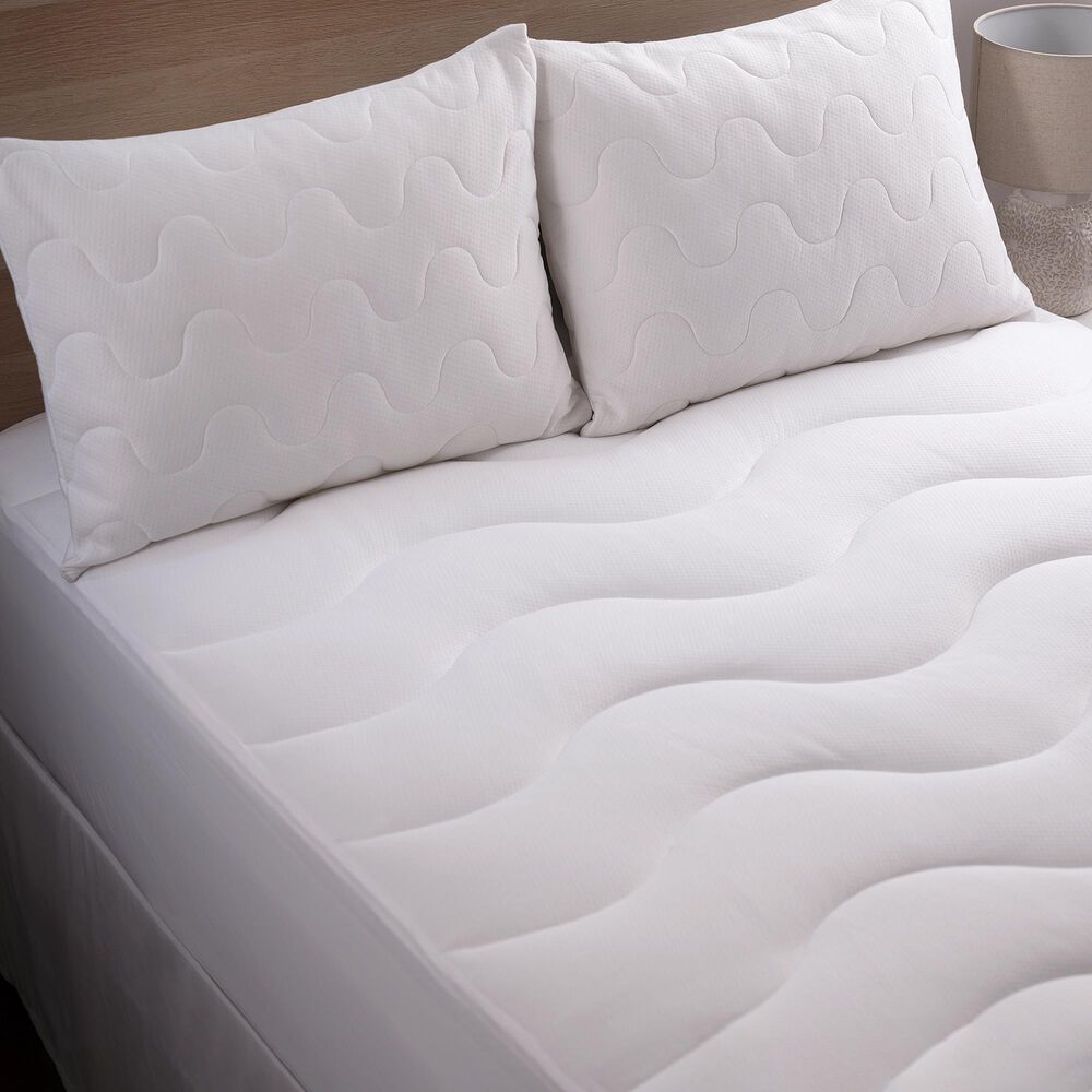 Allied Home Coolmax Queen Mattress Pad in White, , large