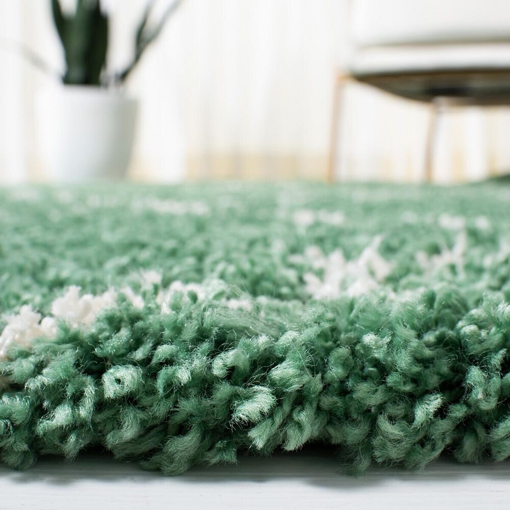 Safavieh Venus Shag 6&#39;7&quot; Square Green and Ivory Area Rug, , large