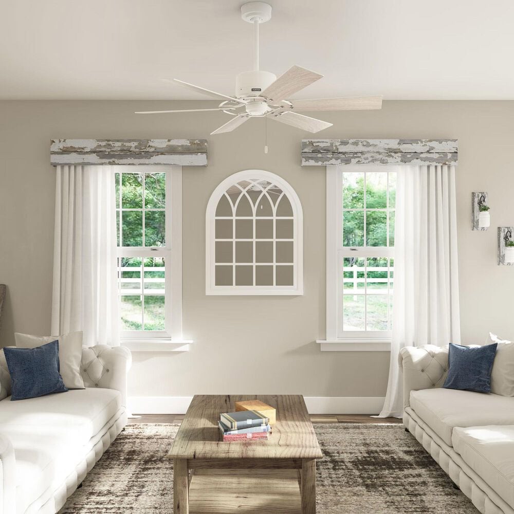 Hunter Gilrock 52&quot; Ceiling Fan in Matte White, , large