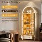 HOMLUX 71" Arched Curved Storage Cabinet in White, , large