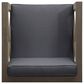 Hearth and Haven Brava Outdoor Club Chair with Dark Gray Cushion in Grey, , large