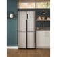 Haier 16.4 Cu. Ft. Counter Depth Quad Door Refrigerator in Stainless Steel, , large