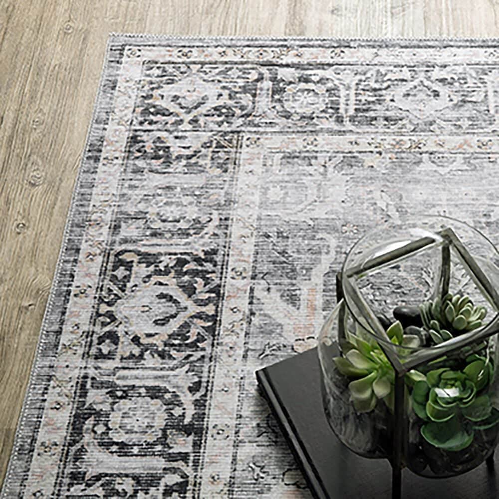 Oriental Weavers Charleston Distressed 5&#39; x 7&#39; Charcoal Area Rug, , large