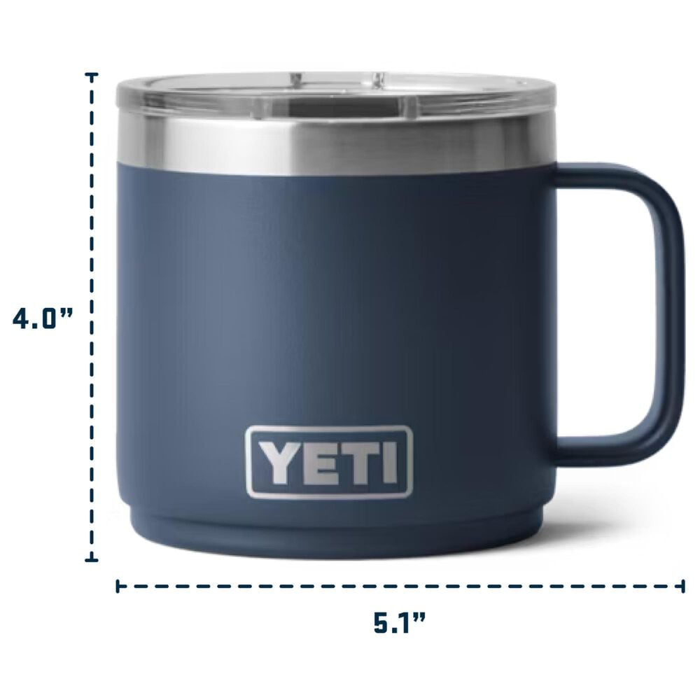 YETI Rambler 14 Oz Stackable Mug with Magslider Lid in White, , large