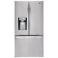 LG 26 Cu. Ft. 3-Door French Door Refrigerator with SmartThinQ in Stainless Steel with Dual Icemaker, , large