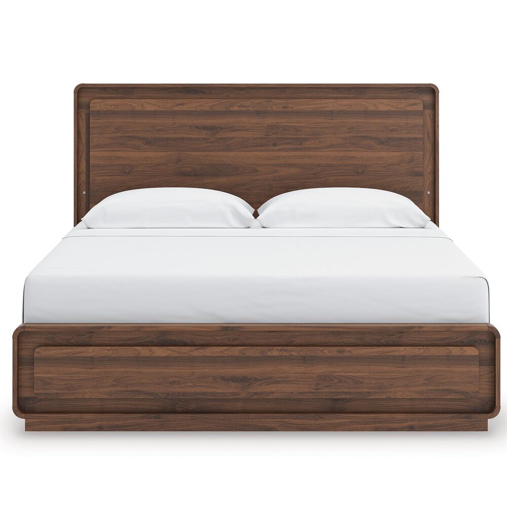Ashley Fortlorn California King Bed with Two Nightstands in Walnut Brown, , large