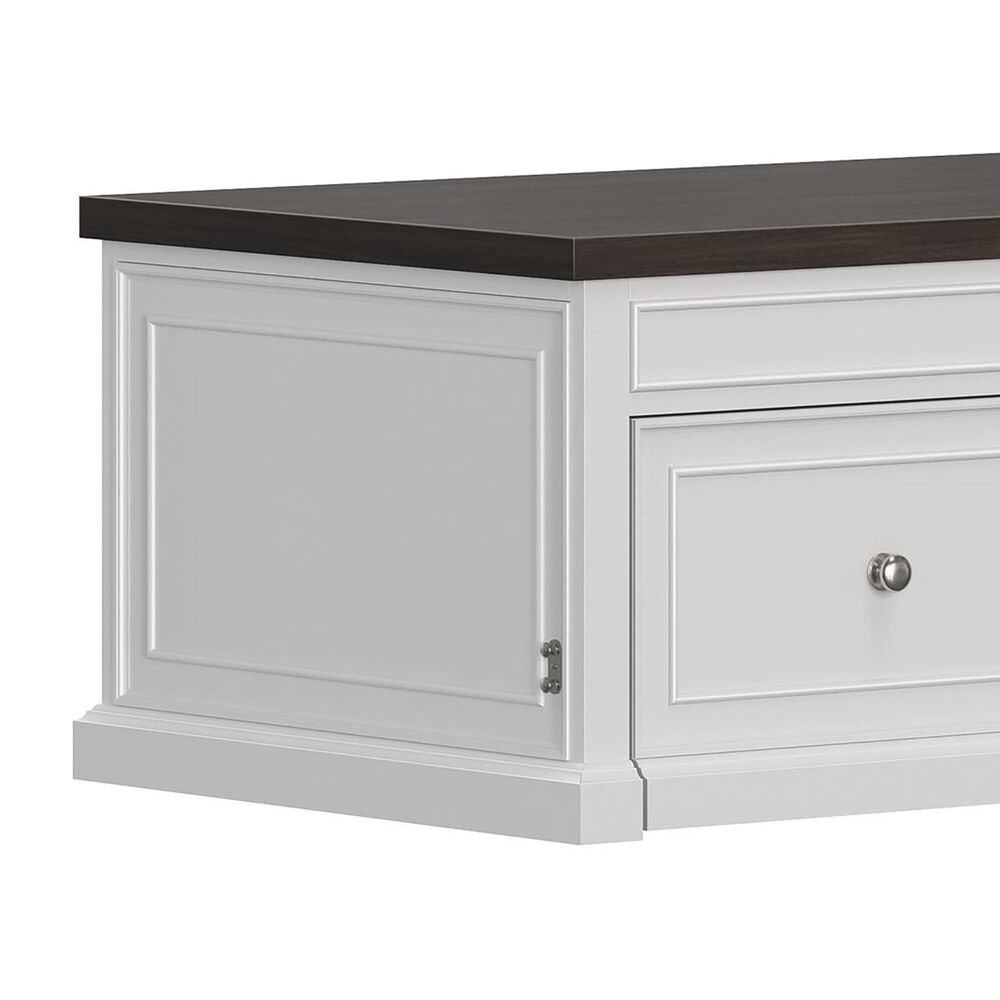 Richlands Furniture Soren Lift Top Dream Console with Twin Convertible Bed in White and Brown, , large