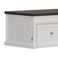 Richlands Furniture Soren Lift Top Dream Console with Twin Convertible Bed in White and Brown, , large