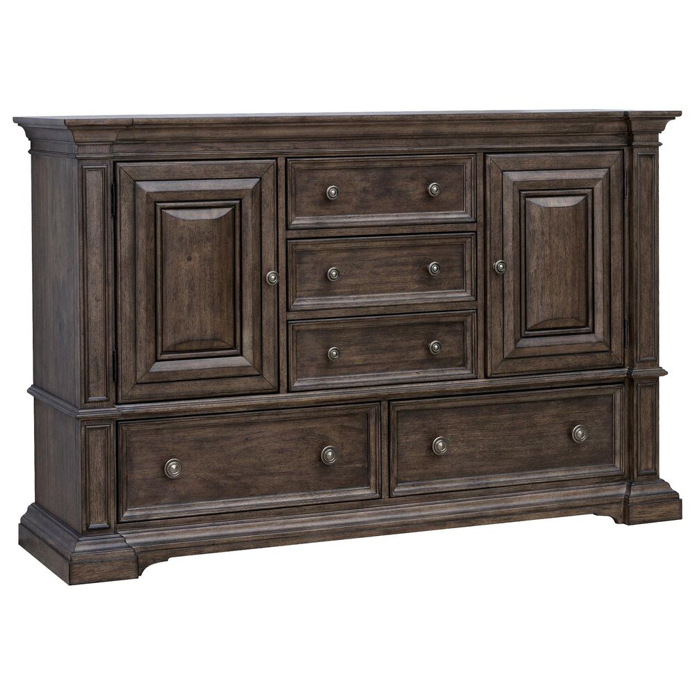 Pulaski Furniture Corp Woodbury 5-Piece King Bedroom Set in Brown, , large